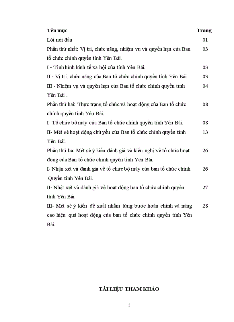 image for page Tổ chức và hoạt động của Ban tổ chức chính quyền tỉnh Yên Bái