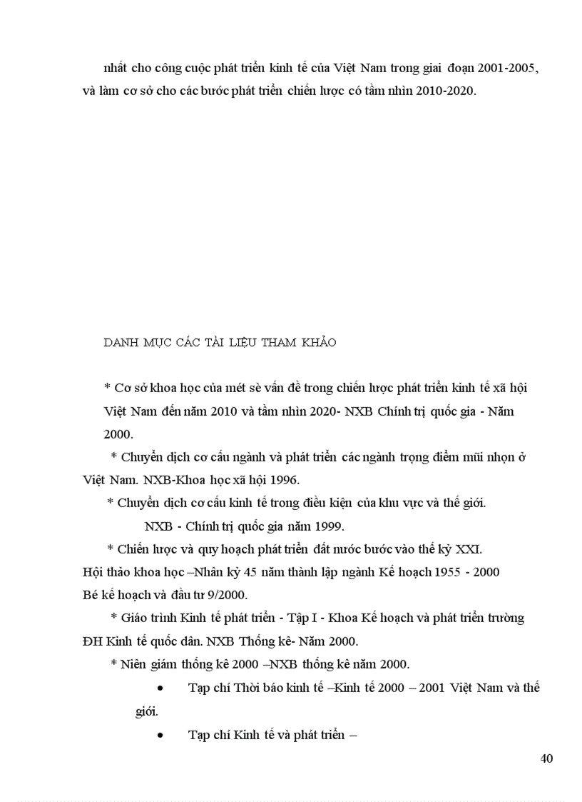 image for page Kế hoạch chuyển dịch cơ cấu ngành kinh tế thời kỳ 2001 2005 ở Việt Nam và các giải pháp thực hiện