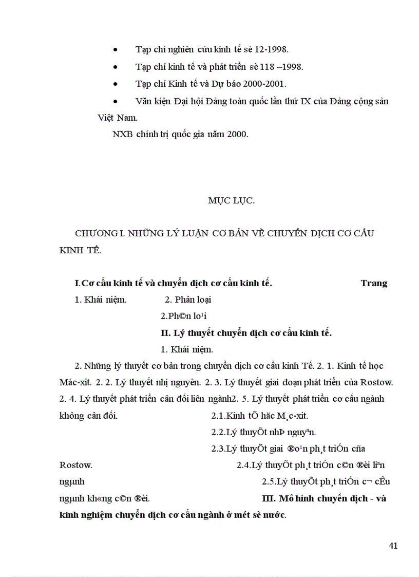 image for page Kế hoạch chuyển dịch cơ cấu ngành kinh tế thời kỳ 2001 2005 ở Việt Nam và các giải pháp thực hiện