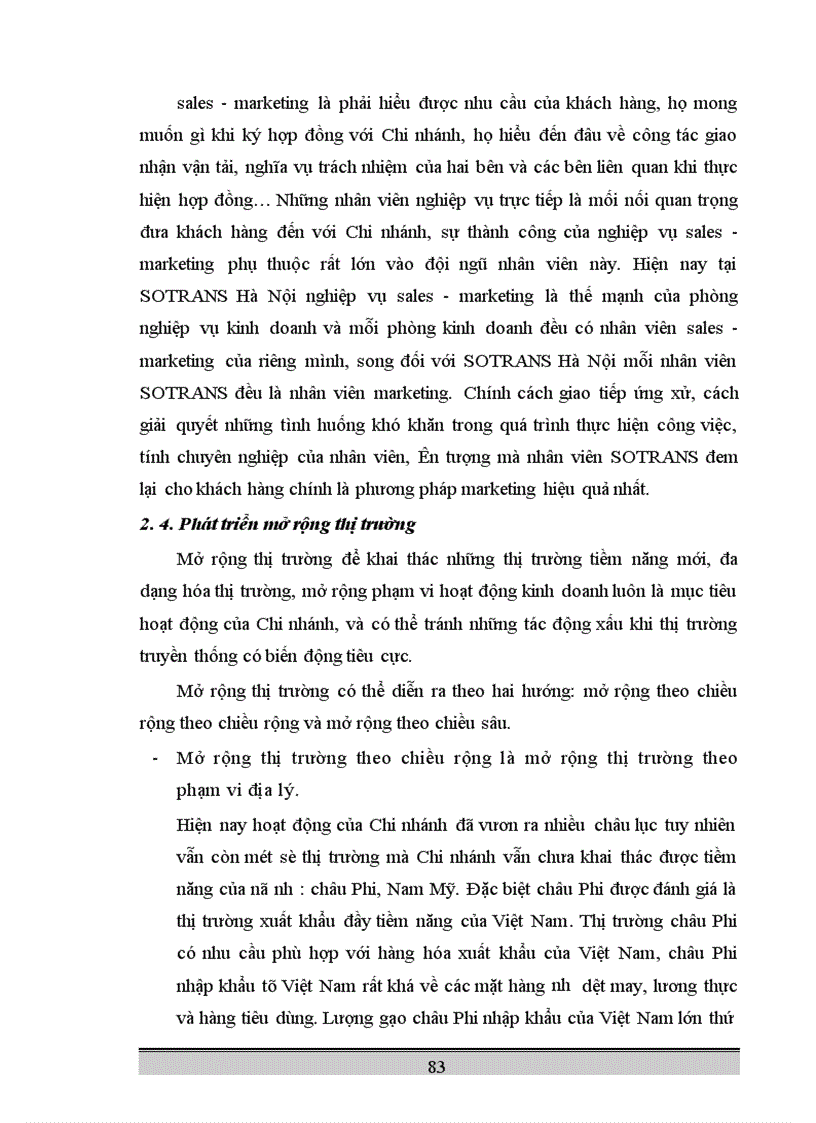 image for page Hoạt động kinh doanh dịch vụ giao nhận hàng hóa quốc tế tại Chi nhánh công ty kho vận miền Nam SOTRANS Hà Nội thực trạng và giải pháp phát triển