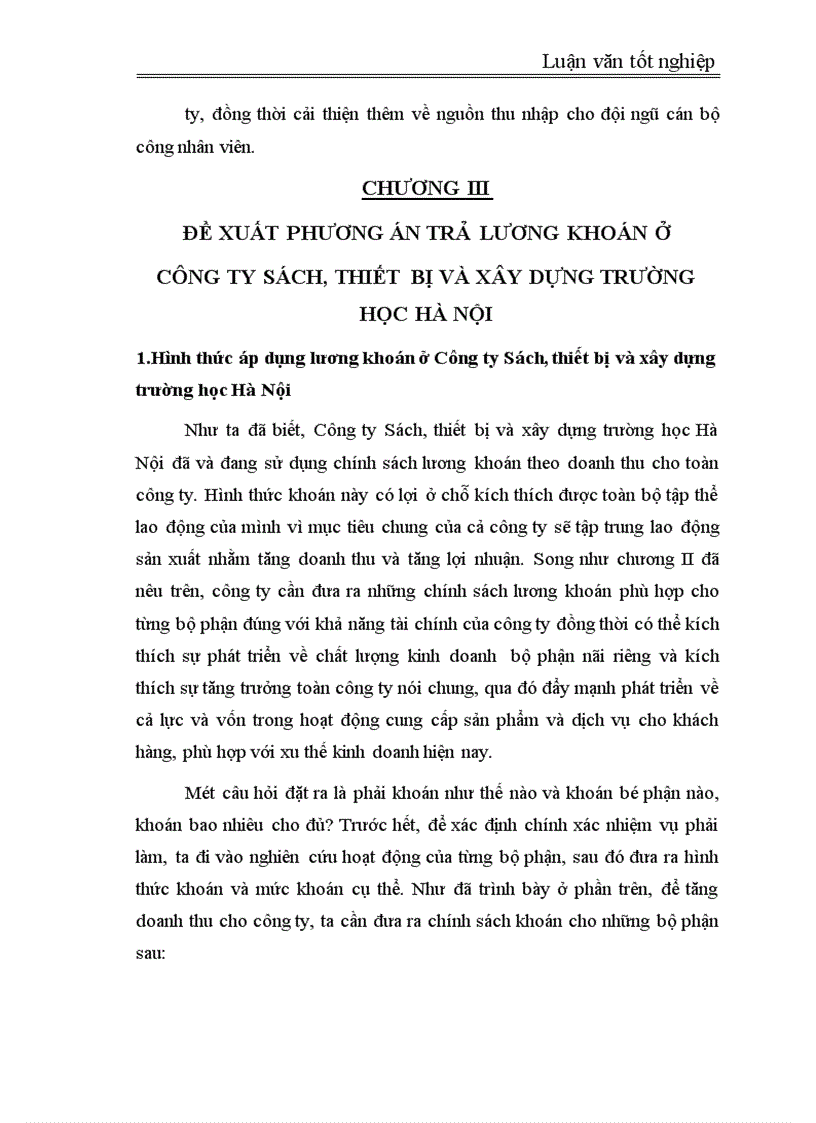 image for page Nghiên cứu xây dựng phương án trả lương khoán của Công ty Sách Thiết bị và Xây dựng Trường học Hà Nội