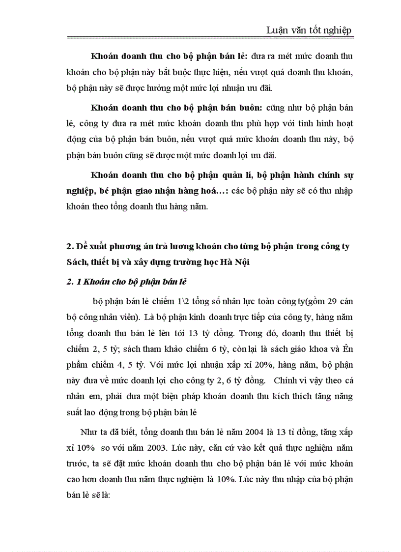 image for page Nghiên cứu xây dựng phương án trả lương khoán của Công ty Sách Thiết bị và Xây dựng Trường học Hà Nội