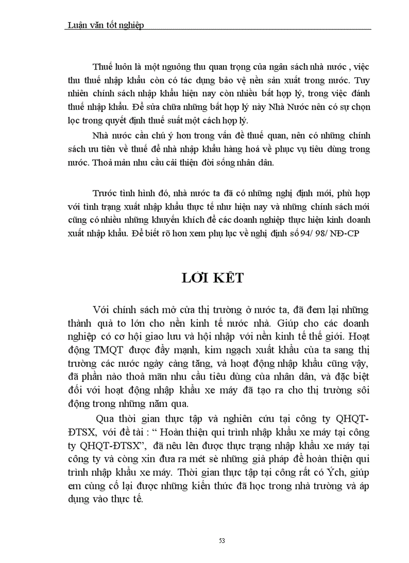 image for page Hoàn thiện qui trình nhập khẩu xe máy tại công ty QHQT ĐTSX