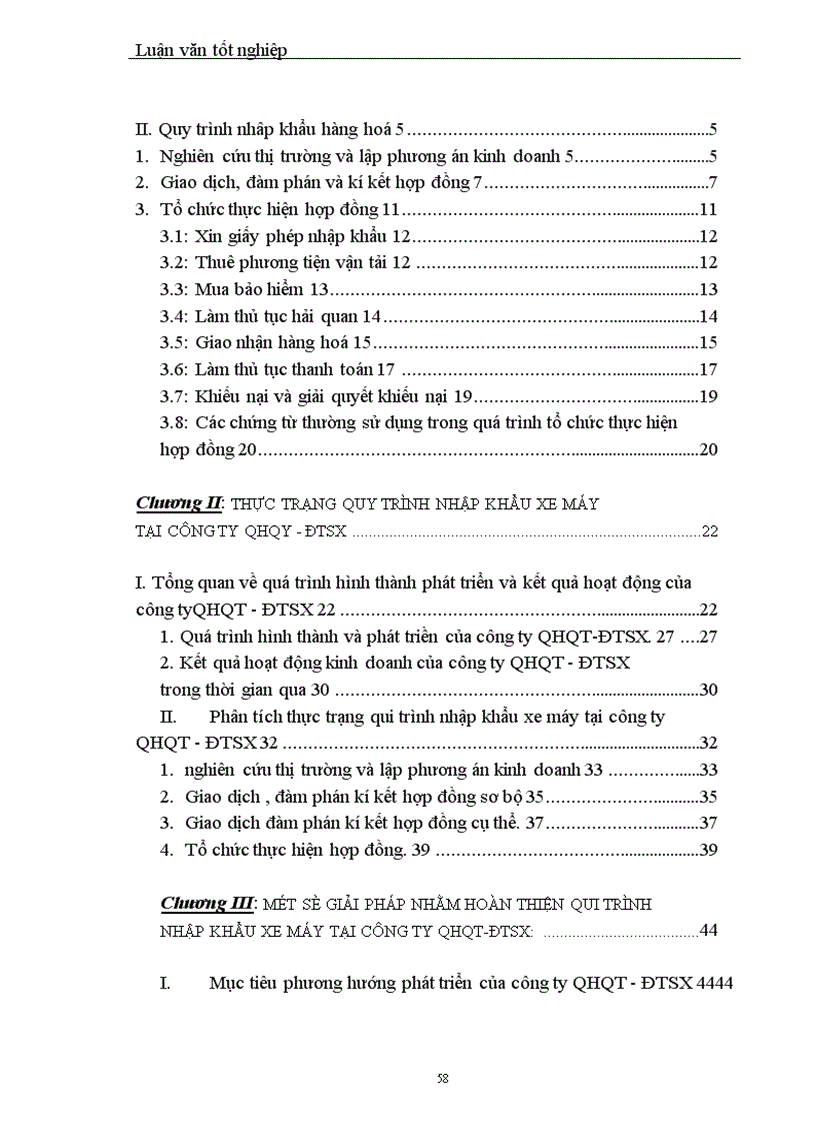 image for page Hoàn thiện qui trình nhập khẩu xe máy tại công ty QHQT ĐTSX