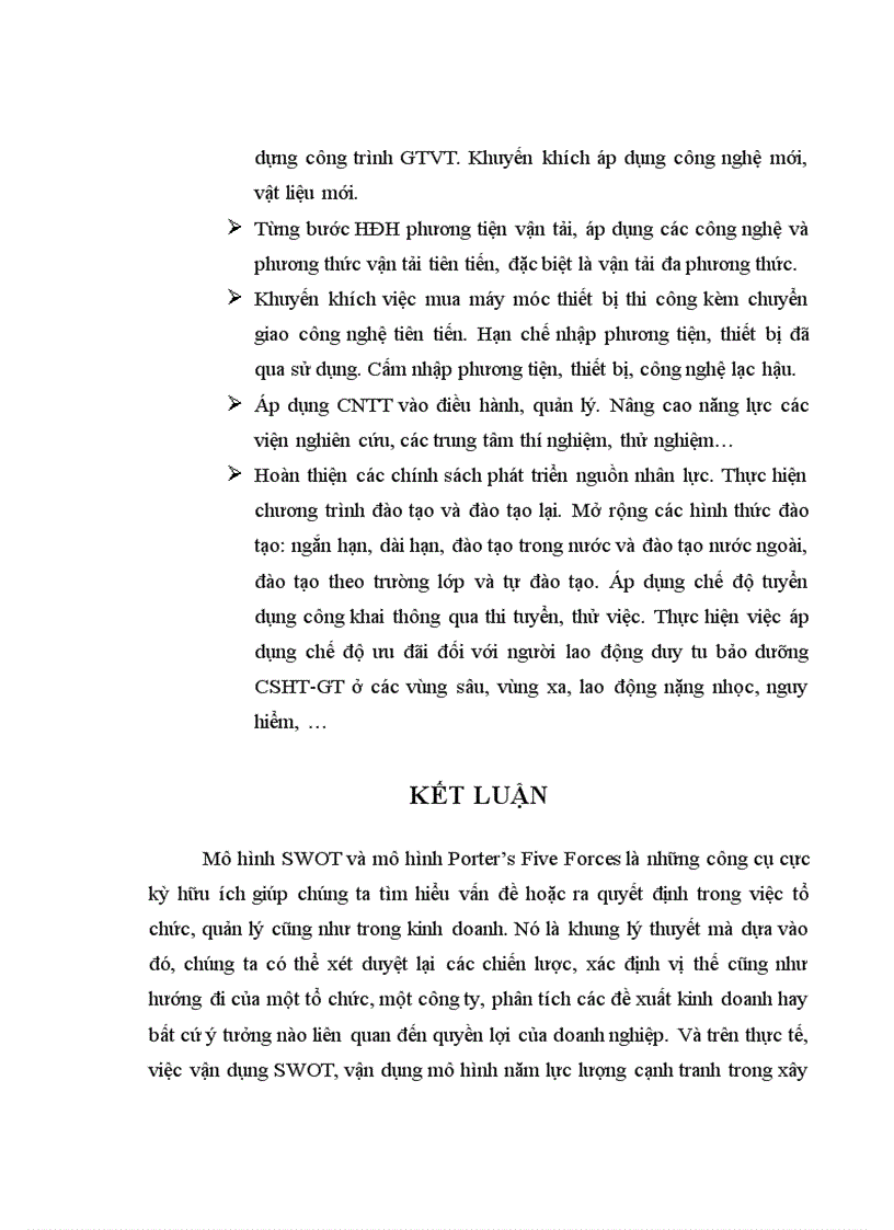 image for page Phân tích ứng dụng mô hình SWOT và mô hình Porter s Five Forces trong xây dựng chiến lược sản xuất kinh doanh tại Công ty Cổ phần Cơ khí xây dựng giao thông Thăng Long