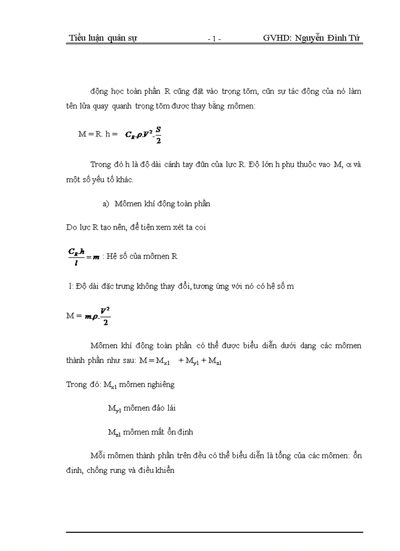 image for page Đặc trưng khí động của tên lửa và trình tự vật lý để điều khiển tên lửa khi bay