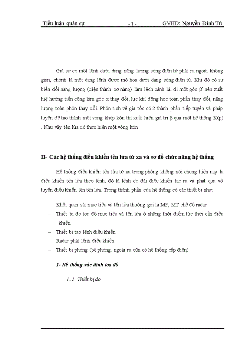 image for page Đặc trưng khí động của tên lửa và trình tự vật lý để điều khiển tên lửa khi bay