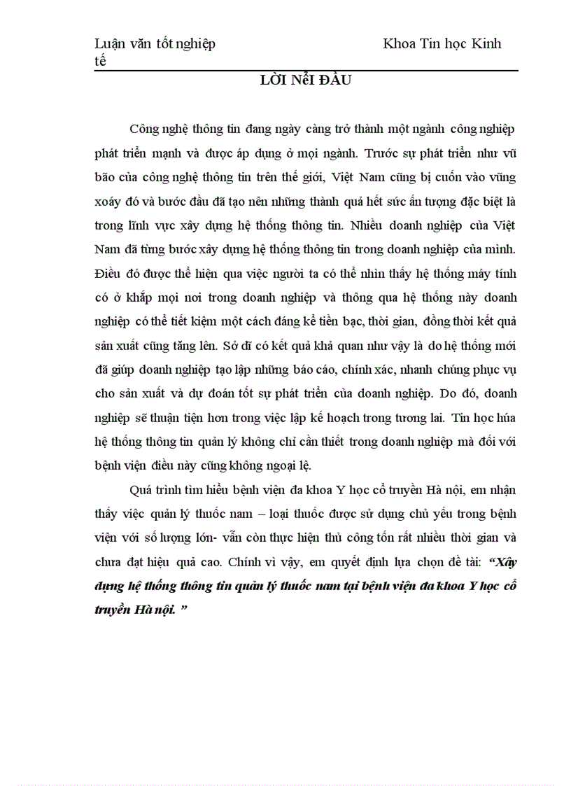 image for page Xây dựng hệ thống thông tin quản lý thuốc nam tại bệnh viện đa khoa Y học cổ truyền Hà nội