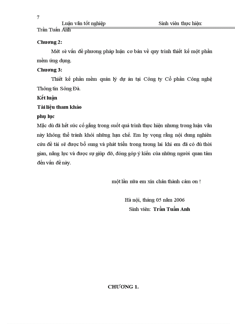 image for page Nghiên cứu thiết kế phần mềm quản lý dự án tại Công ty Cổ phần Công nghệ Thông tin Sông Đà