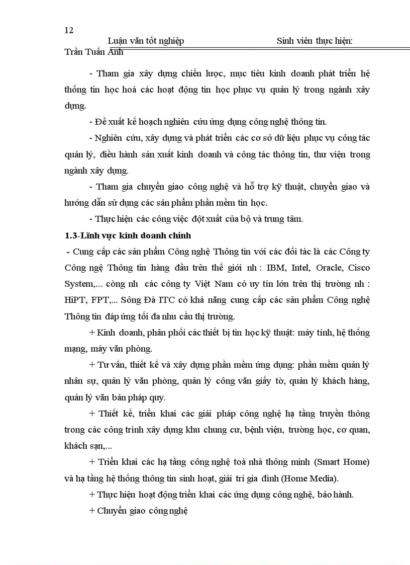 image for page Nghiên cứu thiết kế phần mềm quản lý dự án tại Công ty Cổ phần Công nghệ Thông tin Sông Đà