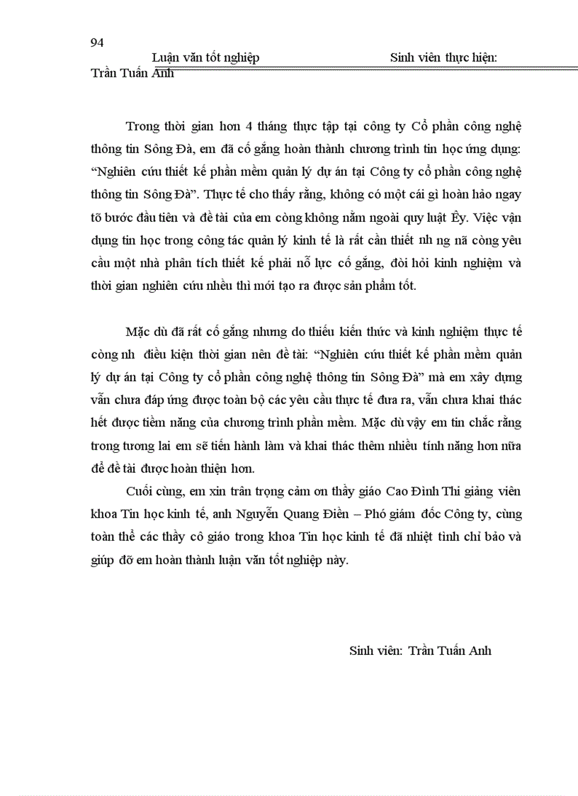 image for page Nghiên cứu thiết kế phần mềm quản lý dự án tại Công ty Cổ phần Công nghệ Thông tin Sông Đà