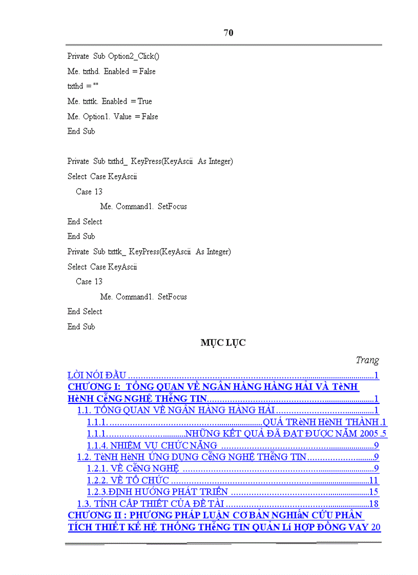 image for page Phân tích và thiết kế hệ thống thông tin quản lý hợp đồng cho vay tại Ngân hàng thương mại cổ phần hàng hải