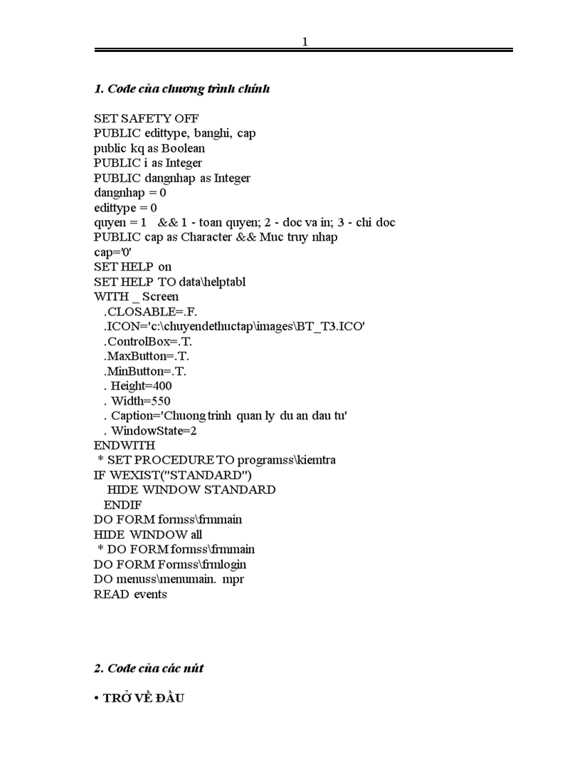 image for page Phân tích và thiết kế phần mềm Quản lý dự án đầu tư