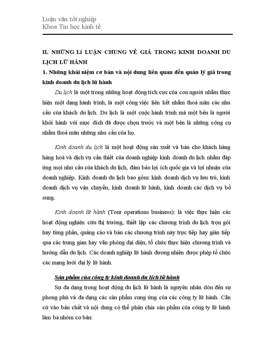 image for page Xây dựng phần mềm quản lý giá trong kinh doanh du lịch lữ hành