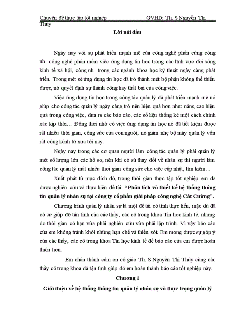 image for page Phân tích và thiết kế hệ thống thông tin quản lý nhân sự tại công ty cổ phần giải pháp công nghệ Cát Cường