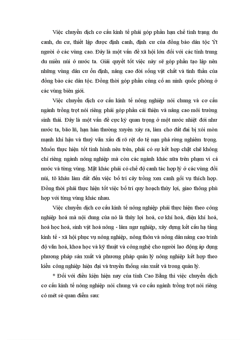 image for page Những biện pháp chủ yếu để chuyển dịch cơ cấu ngành trồng trọt của tỉnh Cao Bằng