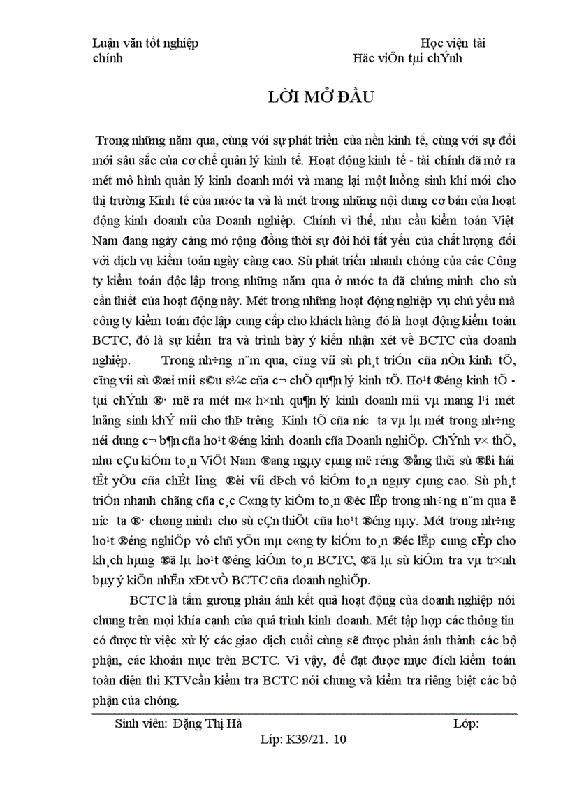 image for page Kiểm toán chu kỳ HTK trong quy trình kiểm toán BCTC do công ty Kiểm toán và Kế toán Hà Nội thực hiện