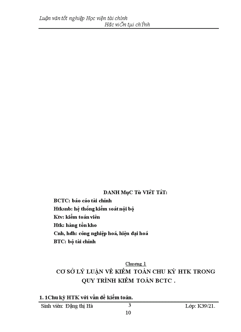 image for page Kiểm toán chu kỳ HTK trong quy trình kiểm toán BCTC do công ty Kiểm toán và Kế toán Hà Nội thực hiện