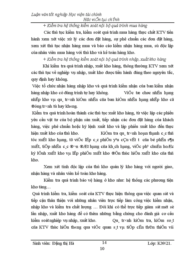 image for page Kiểm toán chu kỳ HTK trong quy trình kiểm toán BCTC do công ty Kiểm toán và Kế toán Hà Nội thực hiện