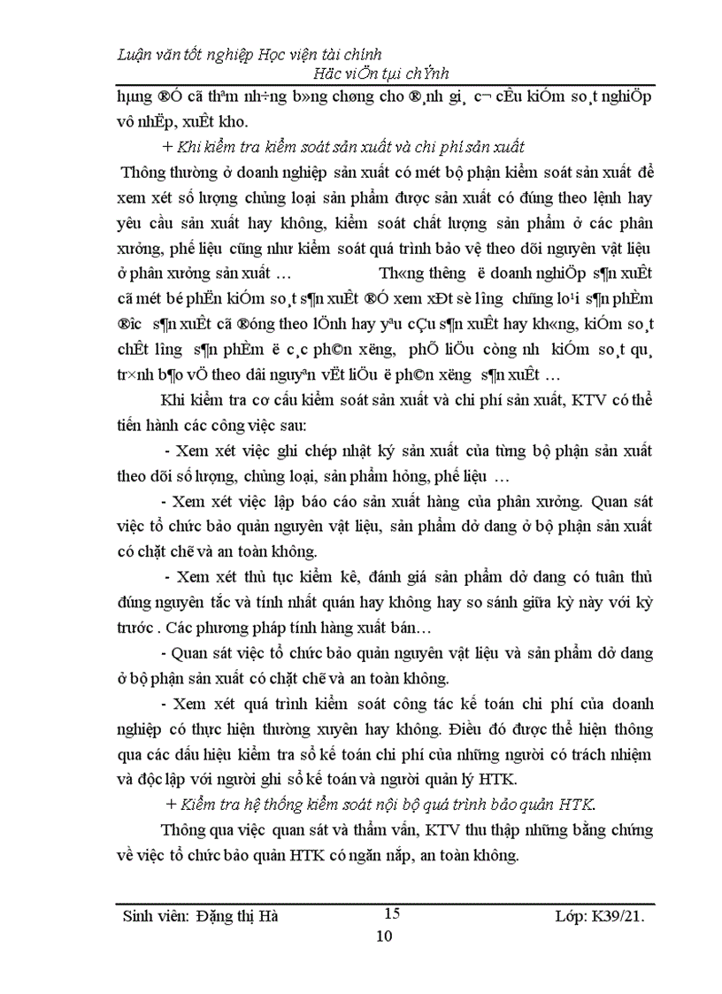 image for page Kiểm toán chu kỳ HTK trong quy trình kiểm toán BCTC do công ty Kiểm toán và Kế toán Hà Nội thực hiện
