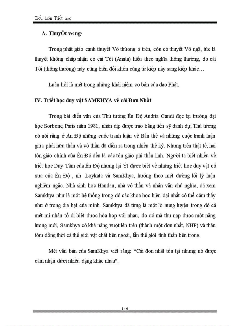 image for page Triết học duy vật SAMKHYA về cái Đơn Nhất