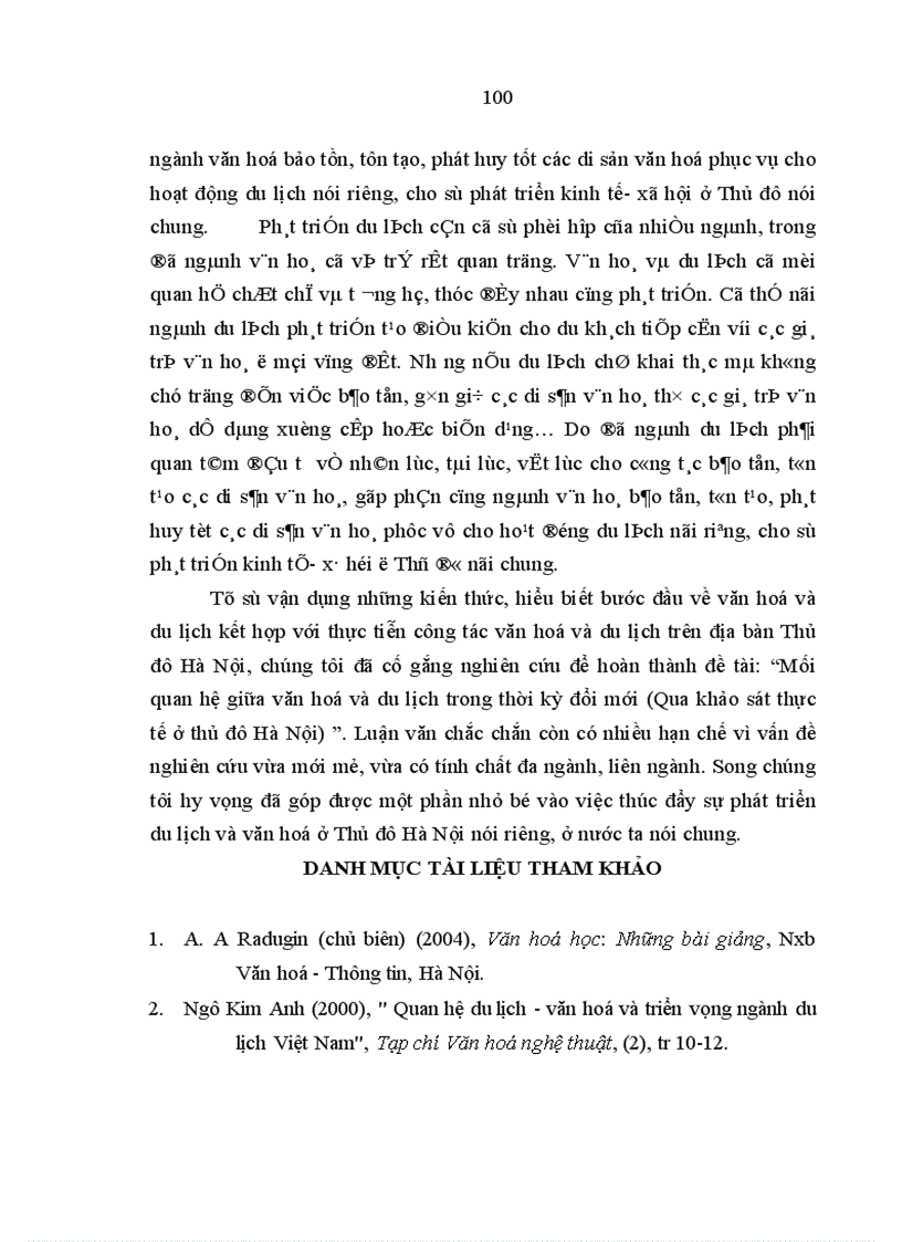 image for page Mối quan hệ giữa văn hoá và du lịch trong thời kỳ đổi mới ở nước ta hiện nay