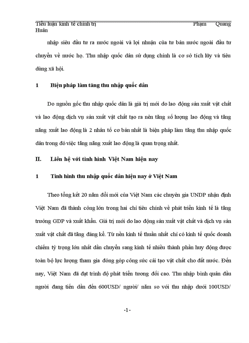 image for page kinh tế chính trị về tổng sản phẩm xã hội và thu nhập quốc dân Biện pháp tăng thu nhập quốc dân Việt Nam hiện nay