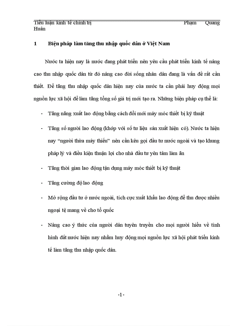 image for page kinh tế chính trị về tổng sản phẩm xã hội và thu nhập quốc dân Biện pháp tăng thu nhập quốc dân Việt Nam hiện nay