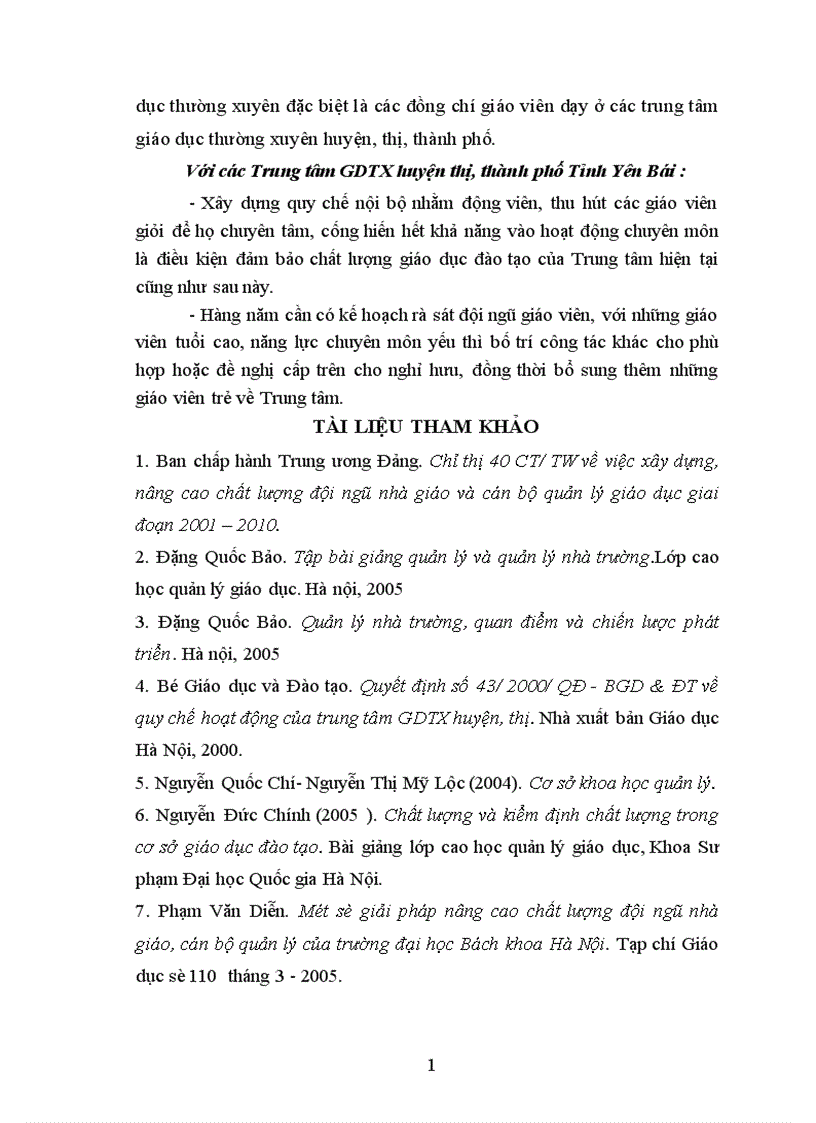 image for page Các biện pháp quản lý phát triển đội ngũ giáo viên ở Trung tâm giáo dục thường xuyên huyện Yên Bình đáp ứng yêu cầu phát triển của huyện