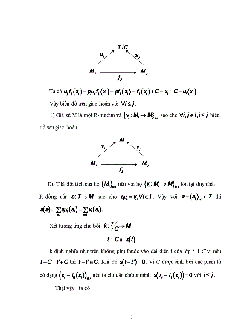 image for page Các giới hạn xạ ảnh và giới hạn quy nạp trong phạm trù các R Môđun và phạm trù các nhóm