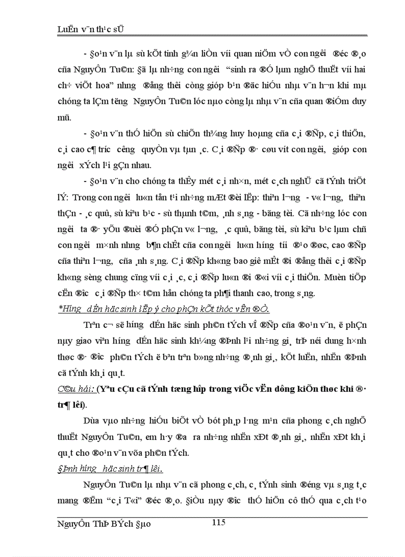 image for page Những biện pháp phát triển năng lực vận dụng kiến thức văn học của học sinh vào làm văn nghị luận văn học ở trường THPT