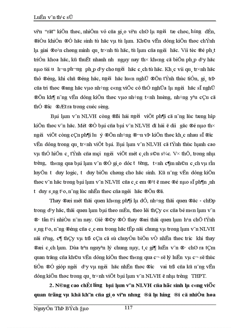 image for page Những biện pháp phát triển năng lực vận dụng kiến thức văn học của học sinh vào làm văn nghị luận văn học ở trường THPT