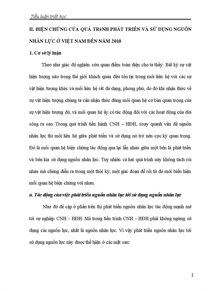 image for page biện chứng của quá trình phát triển và sử dụng nguồn nhân lực ở việt nam đến năm 2010