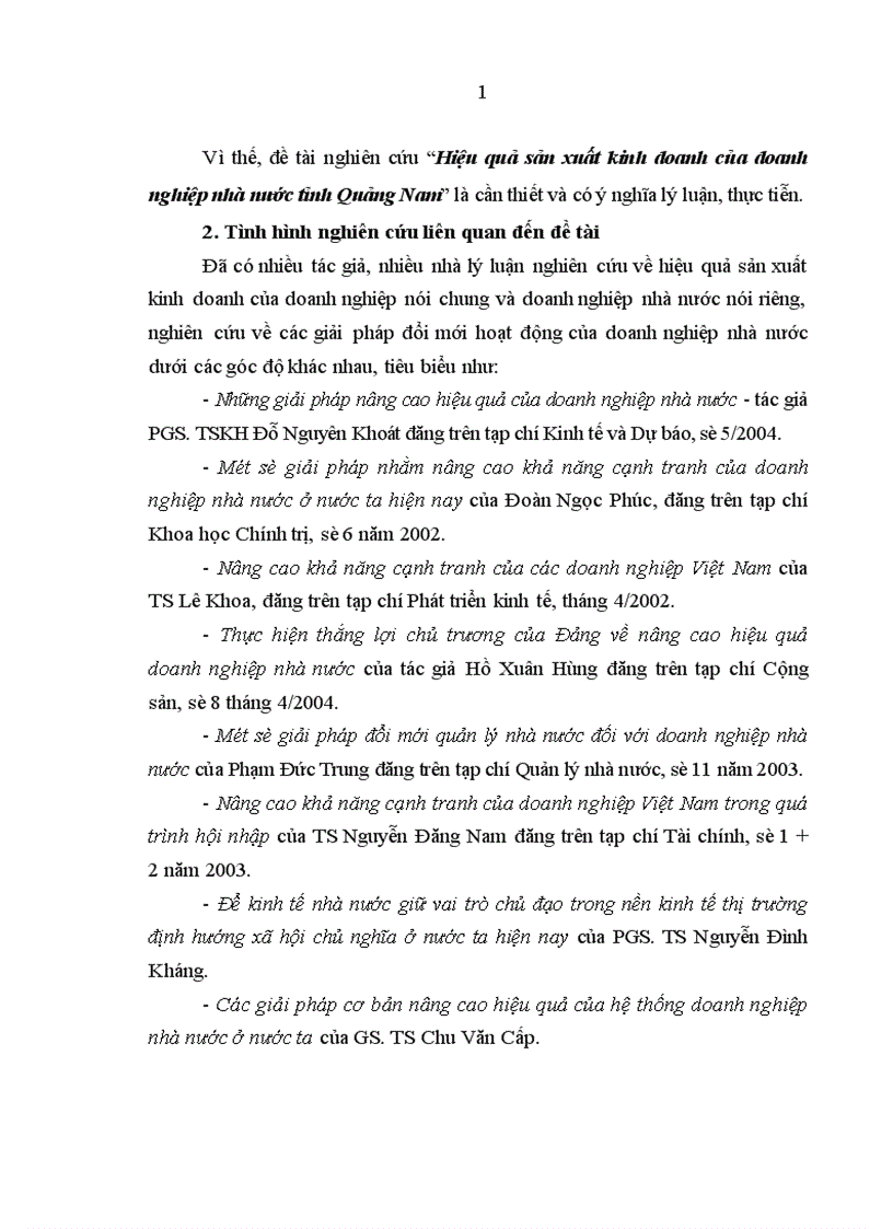 image for page Hiệu quả sản xuất kinh doanh của doanh nghiệp nhà nước tỉnh Quảng Nam