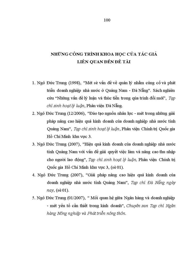 image for page Hiệu quả sản xuất kinh doanh của doanh nghiệp nhà nước tỉnh Quảng Nam