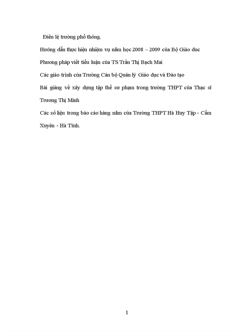 image for page Thực trạng của việc quản lý nhằm xây dựng và nâng cao chất lượng đội ngũ giáo viên tại Trường THPT Hà Huy Tập Cẩm xuyên hà tĩnh