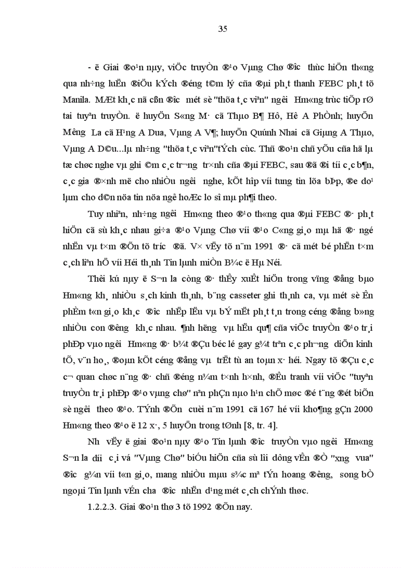 image for page Quá trình xâm nhập và ảnh hưởng của đạo Tin lành ở một số vùng đồng bào Hmông tỉnh Sơn La Thực trạng và giải pháp