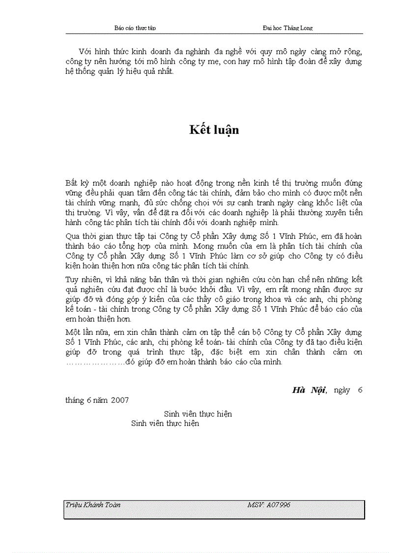 image for page báo cáo thực tập tổng hợp của Công ty Cổ phần Xây dựng Số