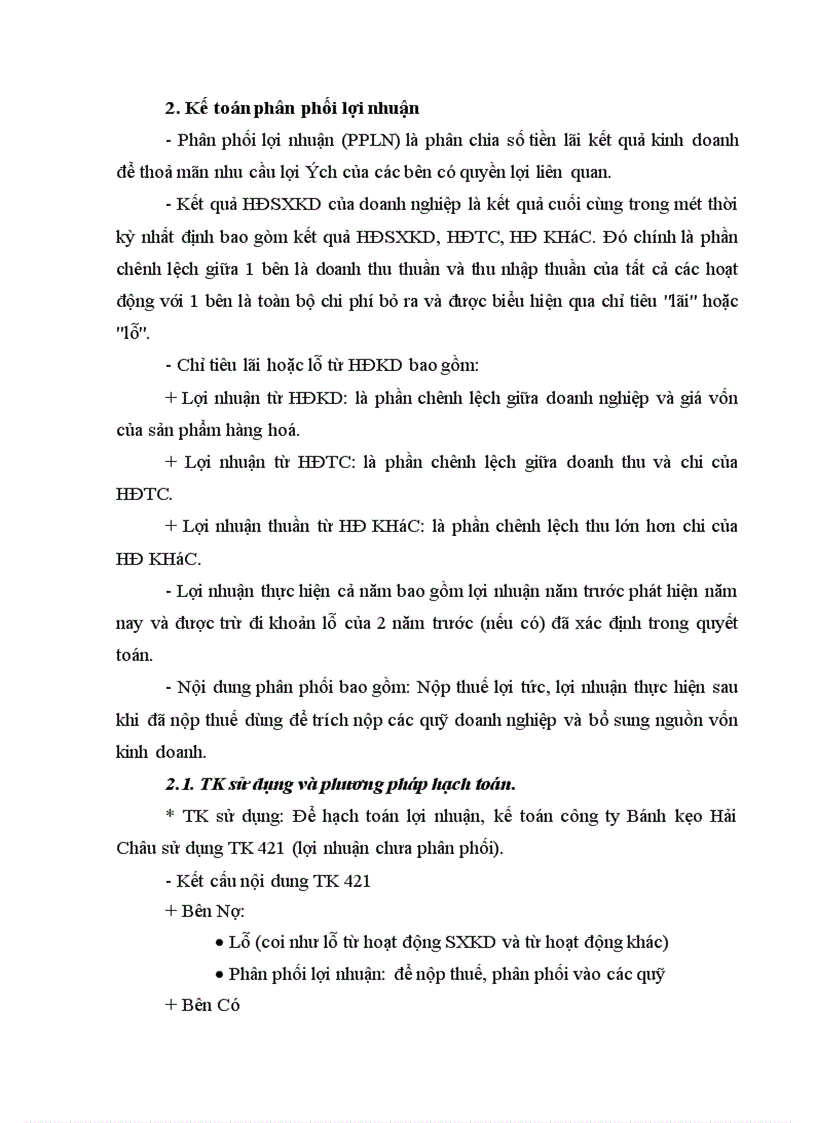 image for page Thực trạng và một số ý kiến nhằm thực hiện công tác kế toán tại công ty bánh kẹo Hải Châu