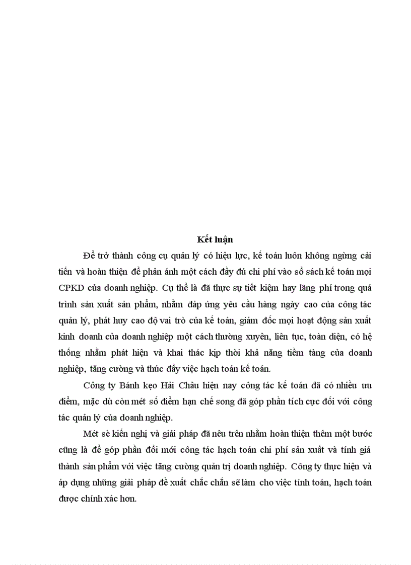 image for page Thực trạng và một số ý kiến nhằm thực hiện công tác kế toán tại công ty bánh kẹo Hải Châu