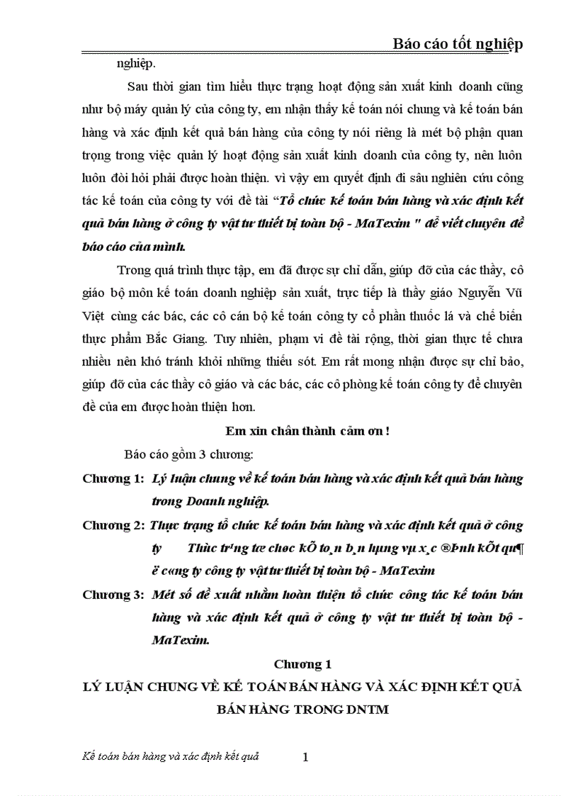 image for page Tổ chức kế toán bán hàng và xác định kết quả bán hàng ở công ty vật tư thiết bị toàn bộ MaTexim 1