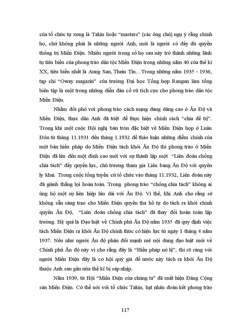 image for page Quá trình xâm nhập cai trị của thực dân Anh ở Miến Điện và hậu quả của nó từ năm 1647 đến năm 1948