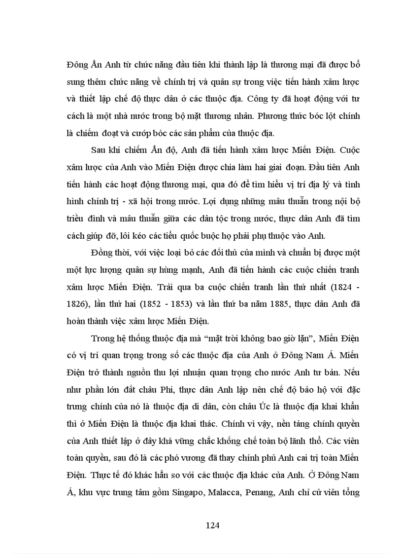 image for page Quá trình xâm nhập cai trị của thực dân Anh ở Miến Điện và hậu quả của nó từ năm 1647 đến năm 1948