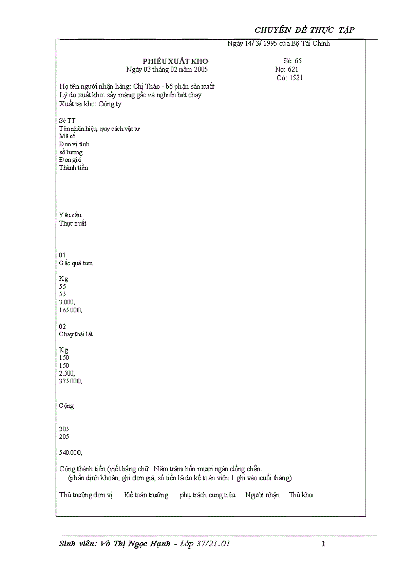 image for page Tổ chức công tác kế toán nguyên vật liệu tại công ty chế biến nông lâm sản xuất khẩu Thanh Hà