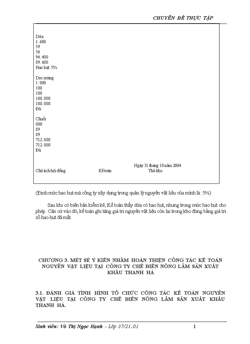 image for page Tổ chức công tác kế toán nguyên vật liệu tại công ty chế biến nông lâm sản xuất khẩu Thanh Hà