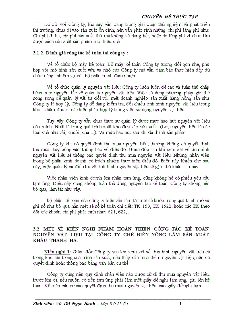 image for page Tổ chức công tác kế toán nguyên vật liệu tại công ty chế biến nông lâm sản xuất khẩu Thanh Hà