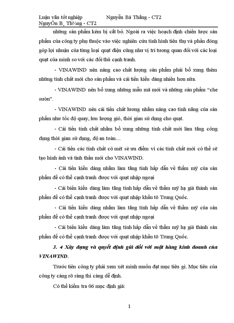 image for page Xây dựng kế hoạch marketing cho công ty trách nhiệm hữu hạn nhà nước một thành viên điện cơ thống nhất VINAWIND 1