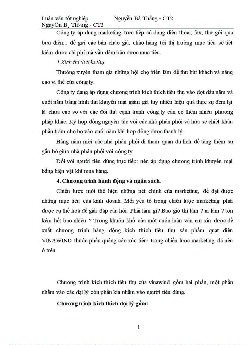 image for page Xây dựng kế hoạch marketing cho công ty trách nhiệm hữu hạn nhà nước một thành viên điện cơ thống nhất VINAWIND 1