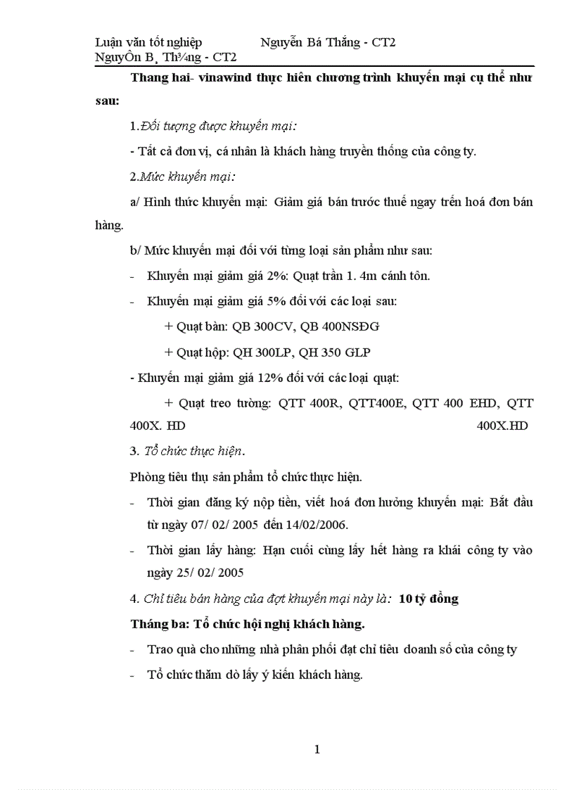 image for page Xây dựng kế hoạch marketing cho công ty trách nhiệm hữu hạn nhà nước một thành viên điện cơ thống nhất VINAWIND 1