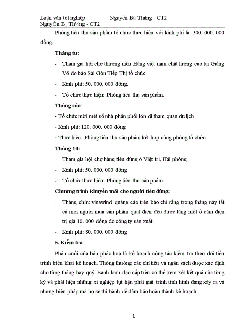 image for page Xây dựng kế hoạch marketing cho công ty trách nhiệm hữu hạn nhà nước một thành viên điện cơ thống nhất VINAWIND 1